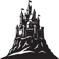 castle silhouette Vector   Minimalist & Trendy castle Silhouette Design   Unique & Stylish castle Artwork for Vector design   © Md