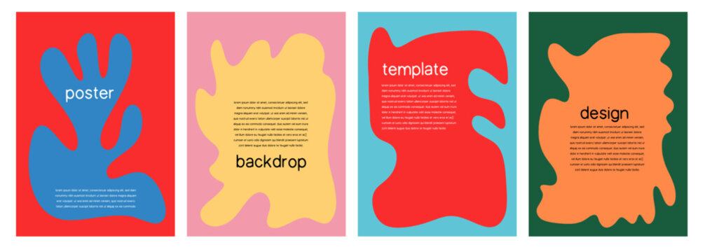 Abstract Geometric Shapes Template Set Simple Frame for Messages, Photos, Flyers, Posters, or Covers