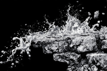 Water splash on rock texture