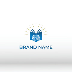 book of nature, book with tree logo vector