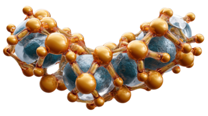 Molecular Structure Display: An intricately constructed molecular model is the centerpiece, symbolizing the invisible connections that shape our world.