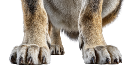 Dog Paws Close-up: a striking close-up of a dog's paws, highlighting the textures, details, and unique characteristics of canine anatomy.