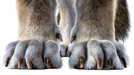 Arctic Wolf's Feet: An up-close view showcases the textured paws of an Arctic wolf, emphasizing the strength and detail of this magnificent animal. 