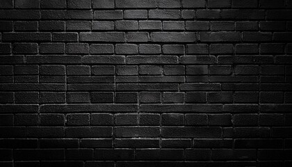 abstract black brick wall texture with dark background for graphic design and creative projects