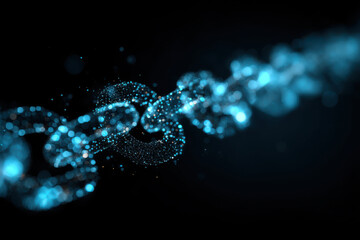 Digital chain link glow with modern connection