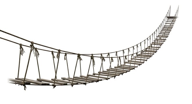 Fototapeta Rope Bridge Adventure.