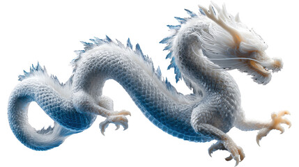 Obraz premium blue dragon isolated on white