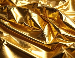 Gold Fabric Texture Close Up