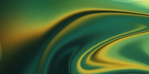 Vibrant Green and Gold Abstract Swirls with Fine Grain Texture background fluid