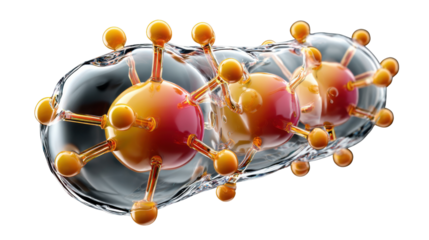 3d render of a molecule