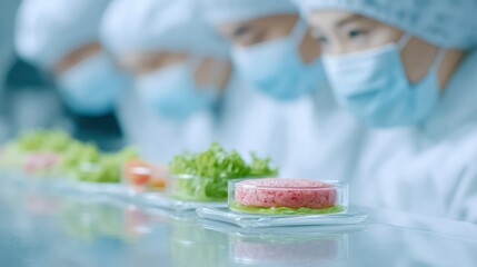 A group of people wearing white lab coats