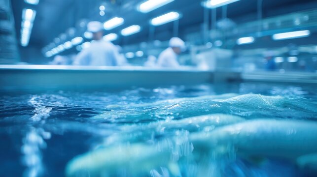 A blurry image of a fish tank with a blurry fish in the water