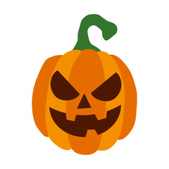 Flat Vector Jack O Lantern Illustration