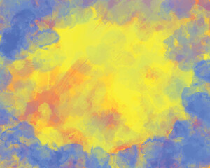 Abstract hand drawn colorful pastel watercolor background