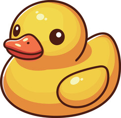 お風呂にありそうなアヒルのおもちゃのイラスト