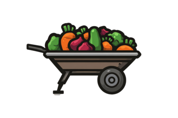 Pixel Art Vegetable Cart