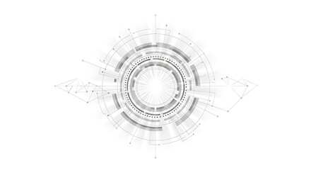 Cyber digital circle with tech connections