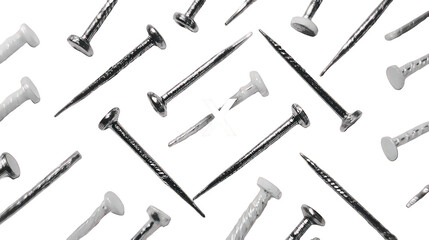 Abstract Design With Many Nails On Dark Background