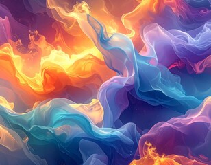 Vibrant and dynamic abstract artwork, colorful and artistic 