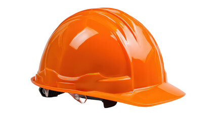 Fototapeta premium Orange Construction Hard Hat Safety Helmet on Transparent Background