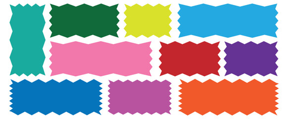 Set of Zigzag and colorful Shape. Set of Zigzag and colorful Shapes. Abstract Seamless Zigzag . 