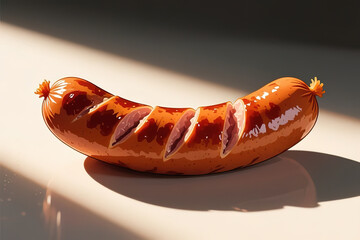 sausage icon simple design.created with the help of artificial intelligence.