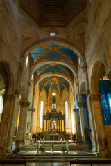 Obraz premium Massa Marittima cathedral nave and altar in Tuscany