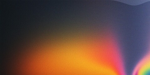 Warm Orange and Pink Gradient with Rainbow Light Streaks abstract background