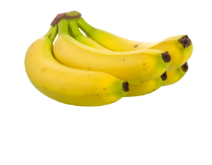 Fresh ripe bananas on a transparent background  