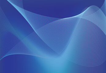 abstract blue wave background, Abstract Blue Business Technology Wave Lines Vector Background