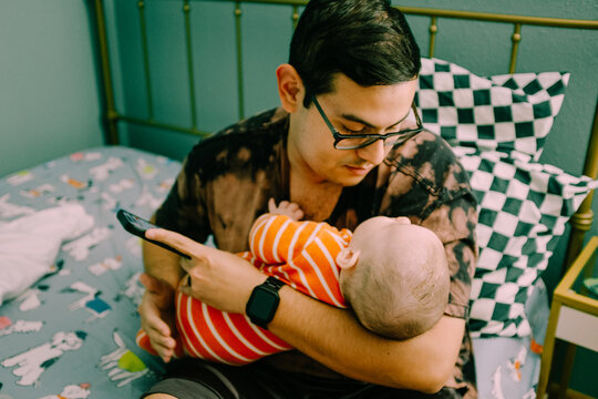 father and baby