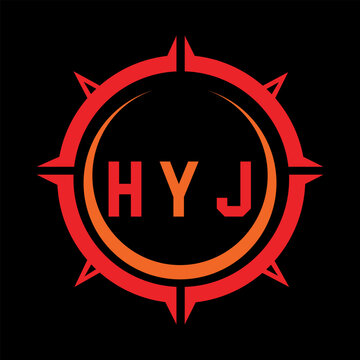HYJ letter design. HYJ letter technology logo design. HYJ Monogram logo design for an entrepreneur and business.