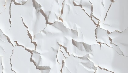 Deep creases and shadows on white crumpled paper texture,  pattern,  messy