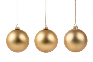golden christmas balls