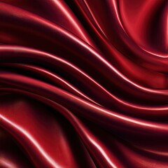 Fototapeta premium Deep Red Satin Fabric Drape Texture