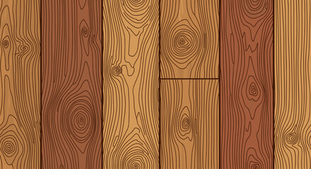 Natural wood grain texture vector illustration with detailed vertical planks and floorboards for architectural or rustic design backgrounds, svg format.
