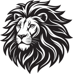 Lion head logo icon, lion face vector Illustration, on a isolated background, EPS