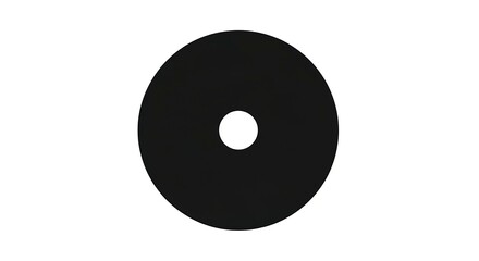 Black circle with white center isolated