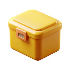3D Yellow Plastic Index Card Box with Lid | Modern Storage Design.png.jpg