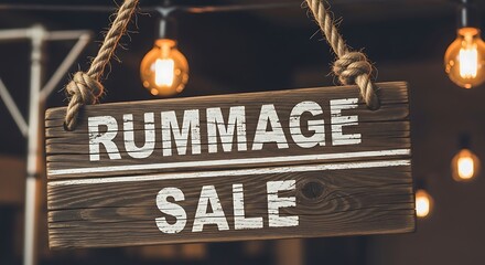 Rummage Sale Sign.