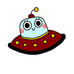 ufo cartoon illustration
