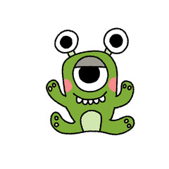 green alien monster