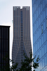 Obraz premium The tallest building in Scandinavia Karlatornet skycraper in Lindholmen, Gothenburg, Sweden, sunny day