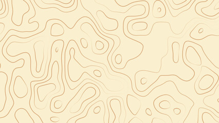 Beige and brown abstract liquid wavy line background with for topography. Features retro psychedelic swirls. and distorted wave patterns. Perfect for trendy backdrops, posters, and modern design.