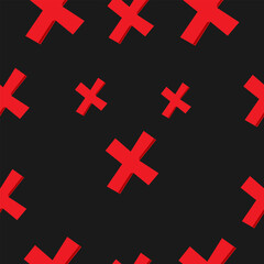 Obraz premium Red cross seamless pattern