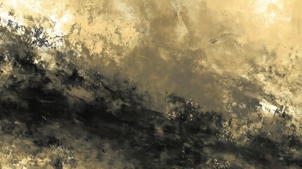 Abstract Gold Black Textured Background with Artistic Metallic Pattern