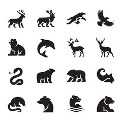 Fox wild animal vector