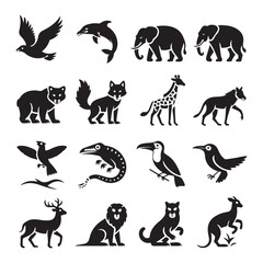 Naklejka premium Wild wolf animal icon