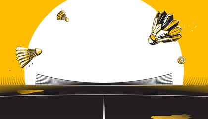Badminton background design. Sports concept 