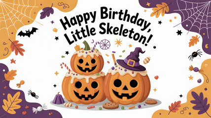 Happy Birthday, Little Skeleton! – Pumpkin Cake